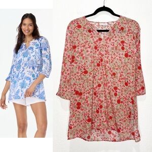 Roller Rabbit Printed Cotton Top Floral